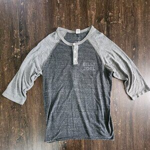 Billy Joel - “I Go To Extremes” - Gray 3/4 Sleeve Shirt - L - Henley